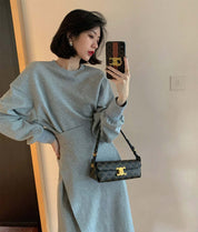 【動画あり】ウエストリボンラップデザインコットンワンピース　２色展開 - select store mirror me【動画あり】ウエストリボンラップデザインコットンワンピース　２色展開103567413mirror meselect store mirror me103567413グレー S