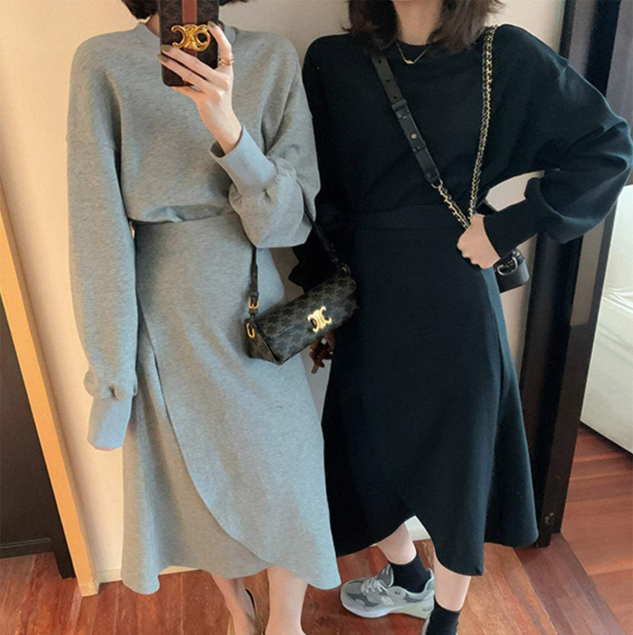 【動画あり】ウエストリボンラップデザインコットンワンピース　２色展開 - select store mirror me【動画あり】ウエストリボンラップデザインコットンワンピース　２色展開103567413mirror meselect store mirror me103567413グレー S