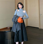 ショルダーカットハイネックニット　２色展開 - select store mirror meショルダーカットハイネックニット　２色展開103568519mirror meselect store mirror me103568519グレー S