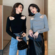 ショルダーカットハイネックニット　２色展開 - select store mirror meショルダーカットハイネックニット　２色展開103568519mirror meselect store mirror me103568519グレー S