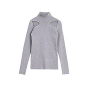 ショルダーカットハイネックニット　２色展開 - select store mirror meショルダーカットハイネックニット　２色展開103568519mirror meselect store mirror me103568519グレー S