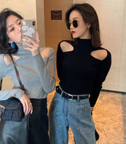 ショルダーカットハイネックニット　２色展開 - select store mirror meショルダーカットハイネックニット　２色展開103568519mirror meselect store mirror me103568519グレー S