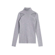 ショルダーカットハイネックニット　２色展開 - select store mirror meショルダーカットハイネックニット　２色展開103568519mirror meselect store mirror me103568519グレー S