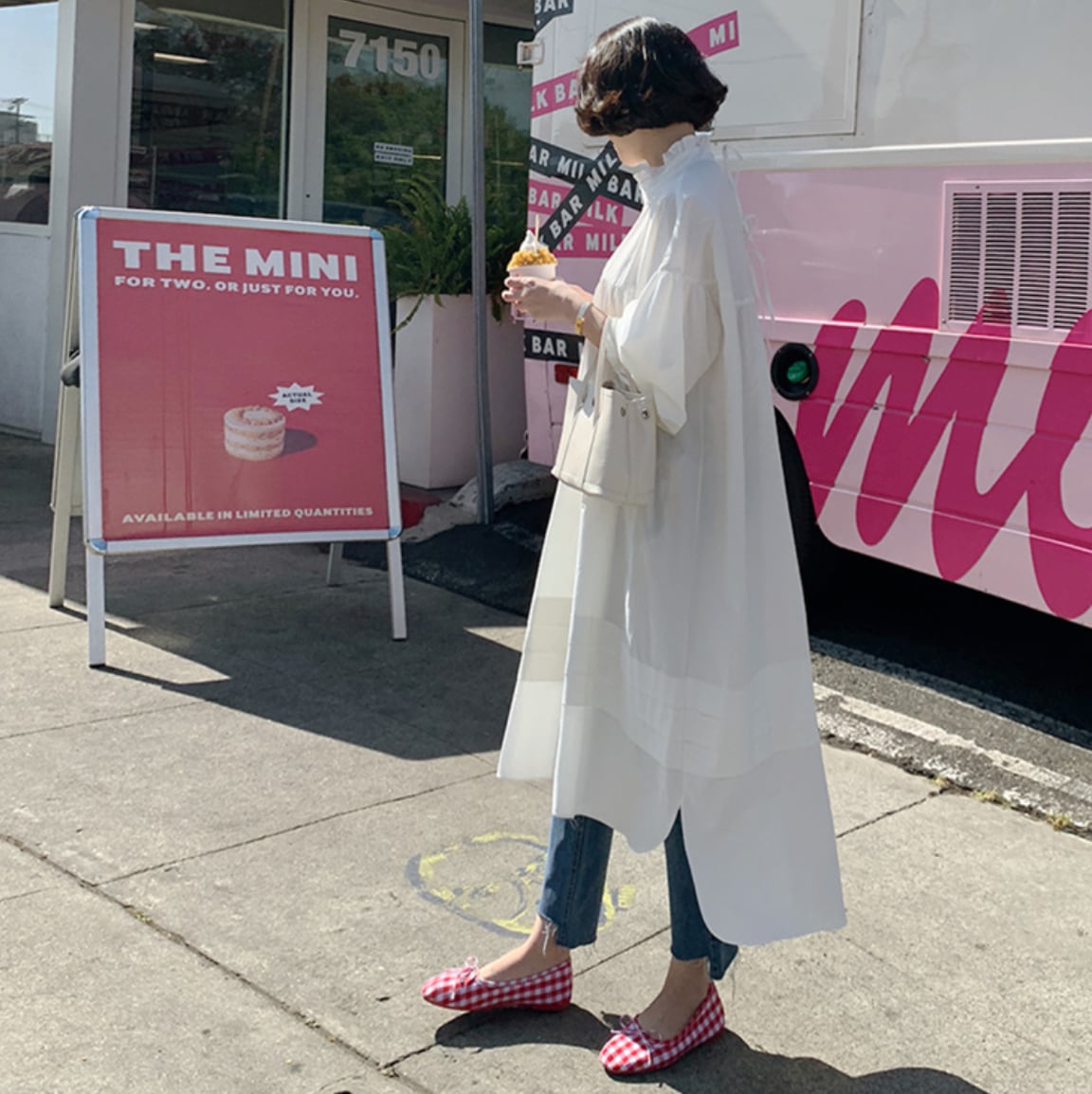 フリルネックバックスリットリボンワンピース　２色展開 - select store mirror meフリルネックバックスリットリボンワンピース　２色展開109716094mirror meselect store mirror me109716094S