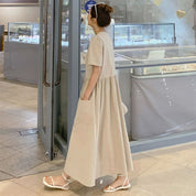 【高品質】コットンリネンフロントボタンワンピース　２色展開 - select store mirror me【高品質】コットンリネンフロントボタンワンピース　２色展開109798120mirror meselect store mirror me109798120ベージュ S