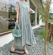 タックフレアドット柄ワンピース　２色展開 - select store mirror meタックフレアドット柄ワンピース　２色展開111019293mirror meselect store mirror me111019293ミントグリーン S