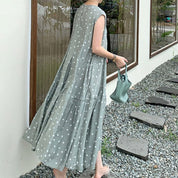 タックフレアドット柄ワンピース　２色展開 - select store mirror meタックフレアドット柄ワンピース　２色展開111019293mirror meselect store mirror me111019293ミントグリーン S