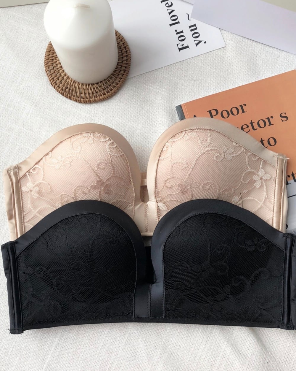 滑り止め防止！＜ストラップ取り外し可能＞繊細フラワーレースインナーブラ　２色展開 - select store mirror me滑り止め防止！＜ストラップ取り外し可能＞繊細フラワーレースインナーブラ　２色展開127252256mirror meselect store mirror me127252256ベージュ 64~70AB