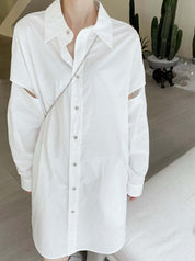 スリーブカットロングシャツ　２色展開 - select store mirror meスリーブカットロングシャツ　２色展開140560765mirror meselect store mirror me140560765ホワイト