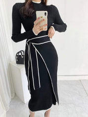 【動画あり】バイカラーラインウエストリボンワンピース　２色展開 - select store mirror me【動画あり】バイカラーラインウエストリボンワンピース　２色展開155937544mirror meselect store mirror me155937544ベージュ