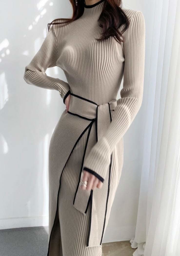 【動画あり】バイカラーラインウエストリボンワンピース　２色展開 - select store mirror me【動画あり】バイカラーラインウエストリボンワンピース　２色展開155937544mirror meselect store mirror me155937544ベージュ