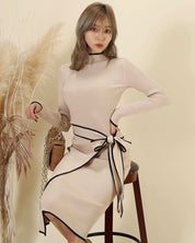 【動画あり】バイカラーラインウエストリボンワンピース　２色展開 - select store mirror me【動画あり】バイカラーラインウエストリボンワンピース　２色展開155937544mirror meselect store mirror me155937544ベージュ