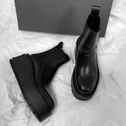 【動画あり】厚底ラバーソールラウンドトゥ切り替えショートブーツ　２種展開 - select store mirror me【動画あり】厚底ラバーソールラウンドトゥ切り替えショートブーツ　２種展開156172672mirror meselect store mirror me156172672裏地レザー 22.5cm