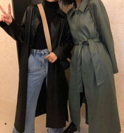 ＜インスタグラマー様ご愛用＞【動画あり】ステンカラーウエストベルトレザーコート　２色展開 - select store mirror me＜インスタグラマー様ご愛用＞【動画あり】ステンカラーウエストベルトレザーコート　２色展開157332796mirror meselect store mirror me157332796モスグリーン S
