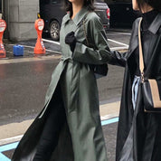 ＜インスタグラマー様ご愛用＞【動画あり】ステンカラーウエストベルトレザーコート　２色展開 - select store mirror me＜インスタグラマー様ご愛用＞【動画あり】ステンカラーウエストベルトレザーコート　２色展開157332796mirror meselect store mirror me157332796モスグリーン S
