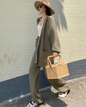ロングカーディガン＆ワイドパンツリブニットセットアップ　２色展開 - select store mirror meロングカーディガン＆ワイドパンツリブニットセットアップ　２色展開159958662mirror meselect store mirror me159958662ホワイト