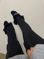 フリンジリブニットセンターラインパンツ　２色展開 - select store mirror meフリンジリブニットセンターラインパンツ　２色展開161111041mirror meselect store mirror me161111041ホワイト S