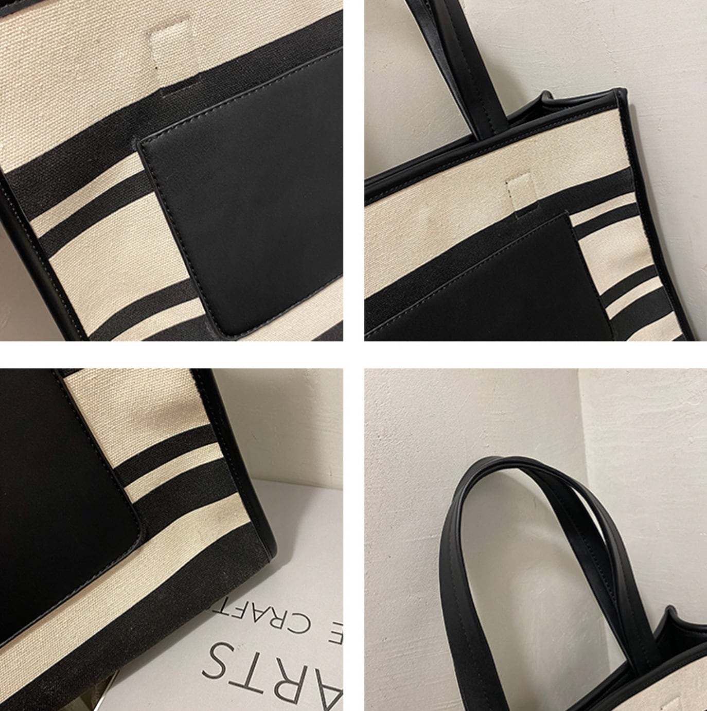【動画あり】切り替えレザーポケットボーダートートバッグ　２種展開 - select store mirror me【動画あり】切り替えレザーポケットボーダートートバッグ　２種展開162335058mirror meselect store mirror me162335058小サイズ