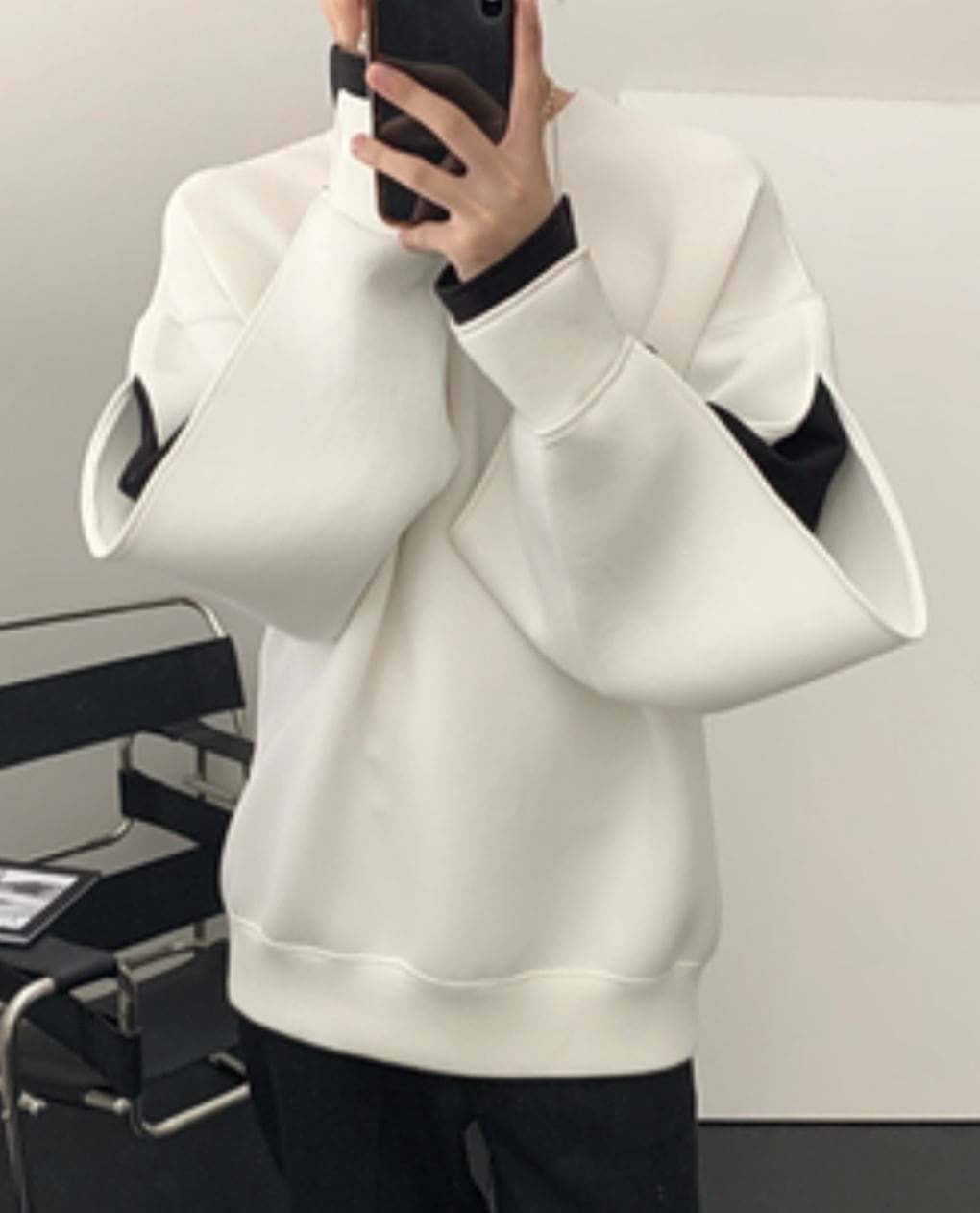 【動画あり】ダイバー素材デザインスリーブ上質ワイドトップス 　２色展開 - select store mirror me【動画あり】ダイバー素材デザインスリーブ上質ワイドトップス 　２色展開163142519mirror meselect store mirror me163142519ホワイトXS