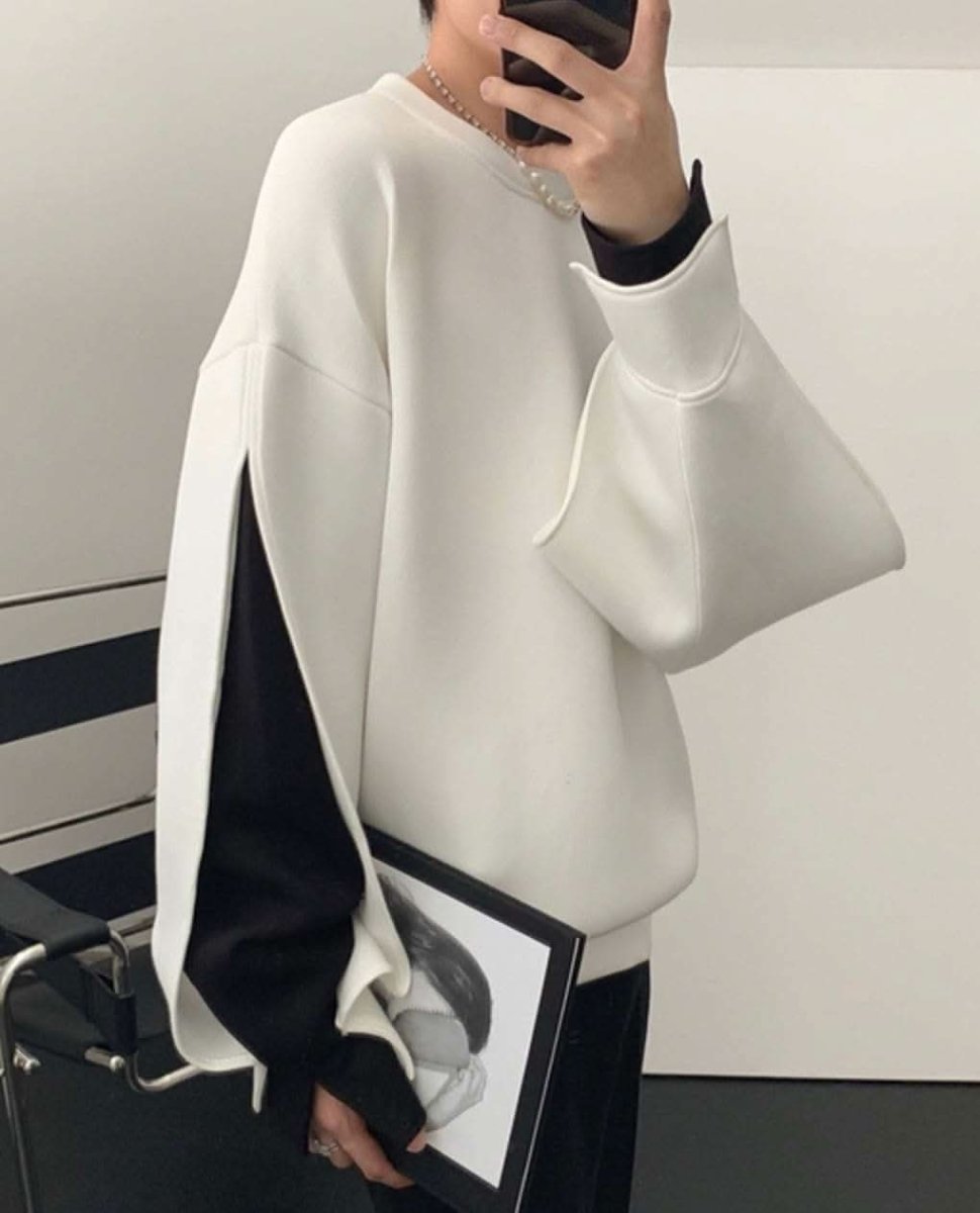 【動画あり】ダイバー素材デザインスリーブ上質ワイドトップス 　２色展開 - select store mirror me【動画あり】ダイバー素材デザインスリーブ上質ワイドトップス 　２色展開163142519mirror meselect store mirror me163142519ホワイトXS