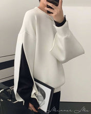 【動画あり】ダイバー素材デザインスリーブ上質ワイドトップス 　２色展開 - select store mirror me【動画あり】ダイバー素材デザインスリーブ上質ワイドトップス 　２色展開163142519mirror meselect store mirror me163142519ホワイトXS