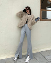 タックスリットハイウエストニットパンツ　２色展開 - select store mirror meタックスリットハイウエストニットパンツ　２色展開163466298mirror meselect store mirror me163466298グレー S