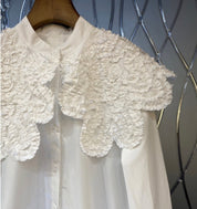 繊細デザインフリル襟ブラウス　２色展開 - select store mirror me繊細デザインフリル襟ブラウス　２色展開168751223mirror meselect store mirror me168751223S