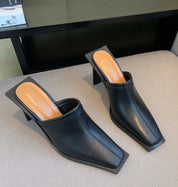 【動画あり】スクエアデザインヒールミュール　２色展開 - select store mirror me【動画あり】スクエアデザインヒールミュール　２色展開169255779mirror meselect store mirror me169255779ホワイト22.5cm