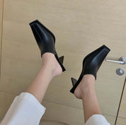 【動画あり】スクエアデザインヒールミュール　２色展開 - select store mirror me【動画あり】スクエアデザインヒールミュール　２色展開169255779mirror meselect store mirror me169255779ホワイト22.5cm