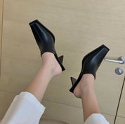 【動画あり】スクエアデザインヒールミュール　２色展開 - select store mirror me【動画あり】スクエアデザインヒールミュール　２色展開169255779mirror meselect store mirror me169255779ホワイト22.5cm