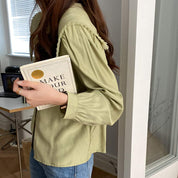 【動画あり】デザインカラーナチュラルブラウス　２色展開 - select store mirror me【動画あり】デザインカラーナチュラルブラウス　２色展開174658370mirror meselect store mirror me174658370ホワイト