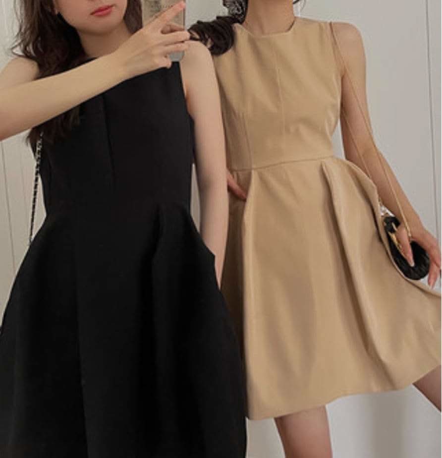 【動画あり】バックオープンフレアワンピース　２色展開 - select store mirror me【動画あり】バックオープンフレアワンピース　２色展開175868033mirror meselect store mirror me175868033ベージュS