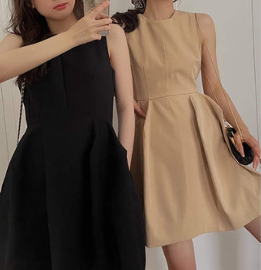 【動画あり】バックオープンフレアワンピース　２色展開 - select store mirror me【動画あり】バックオープンフレアワンピース　２色展開175868033mirror meselect store mirror me175868033ベージュS