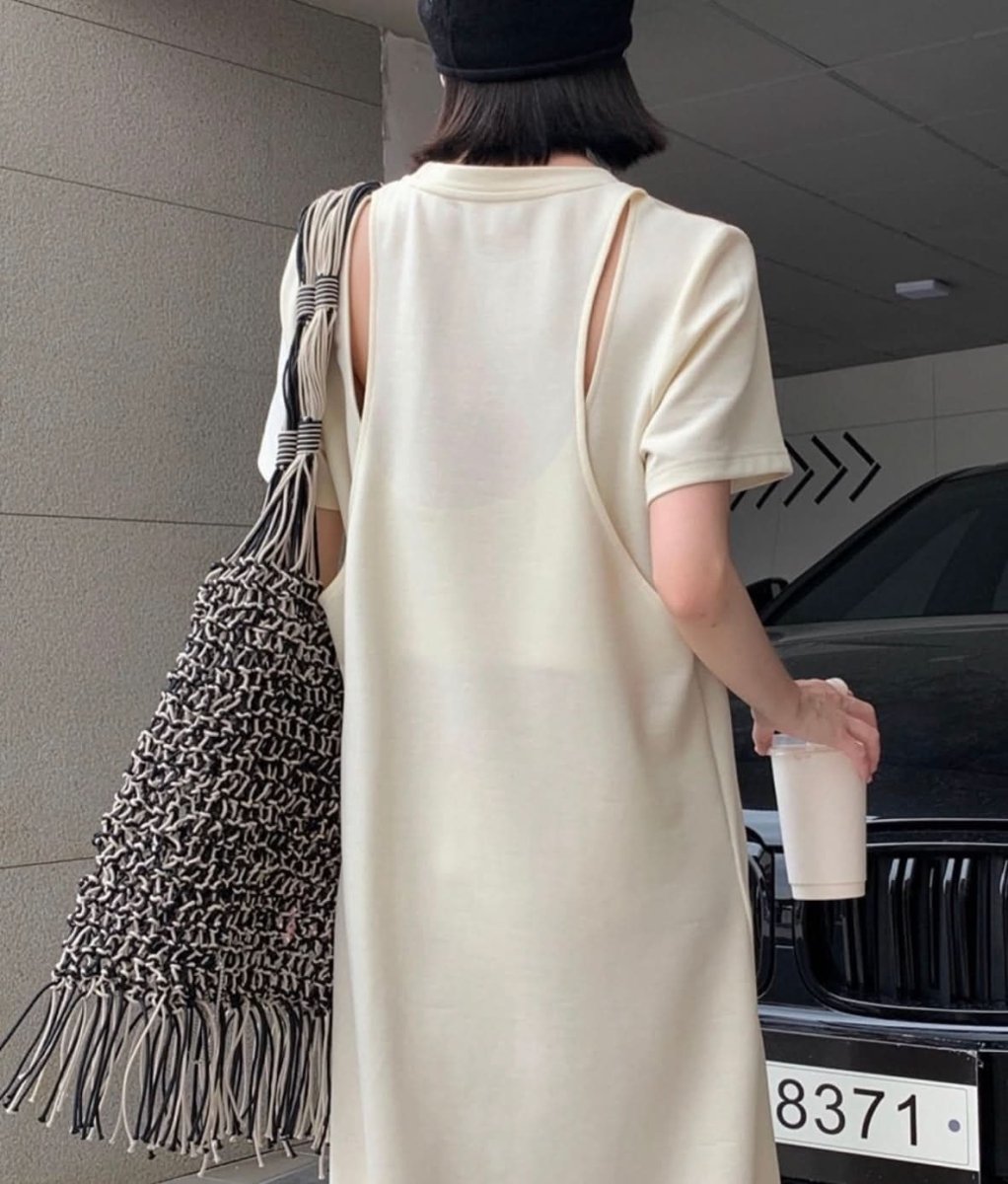 バックカットオープン半袖ワンピース　２色展開 - select store mirror meバックカットオープン半袖ワンピース　２色展開175895534mirror meselect store mirror me175895534アイボリーS