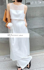 【動画あり】シースルー切り替えロングトップス　２色展開 - select store mirror me【動画あり】シースルー切り替えロングトップス　２色展開176276025mirror meselect store mirror me176276025ホワイト