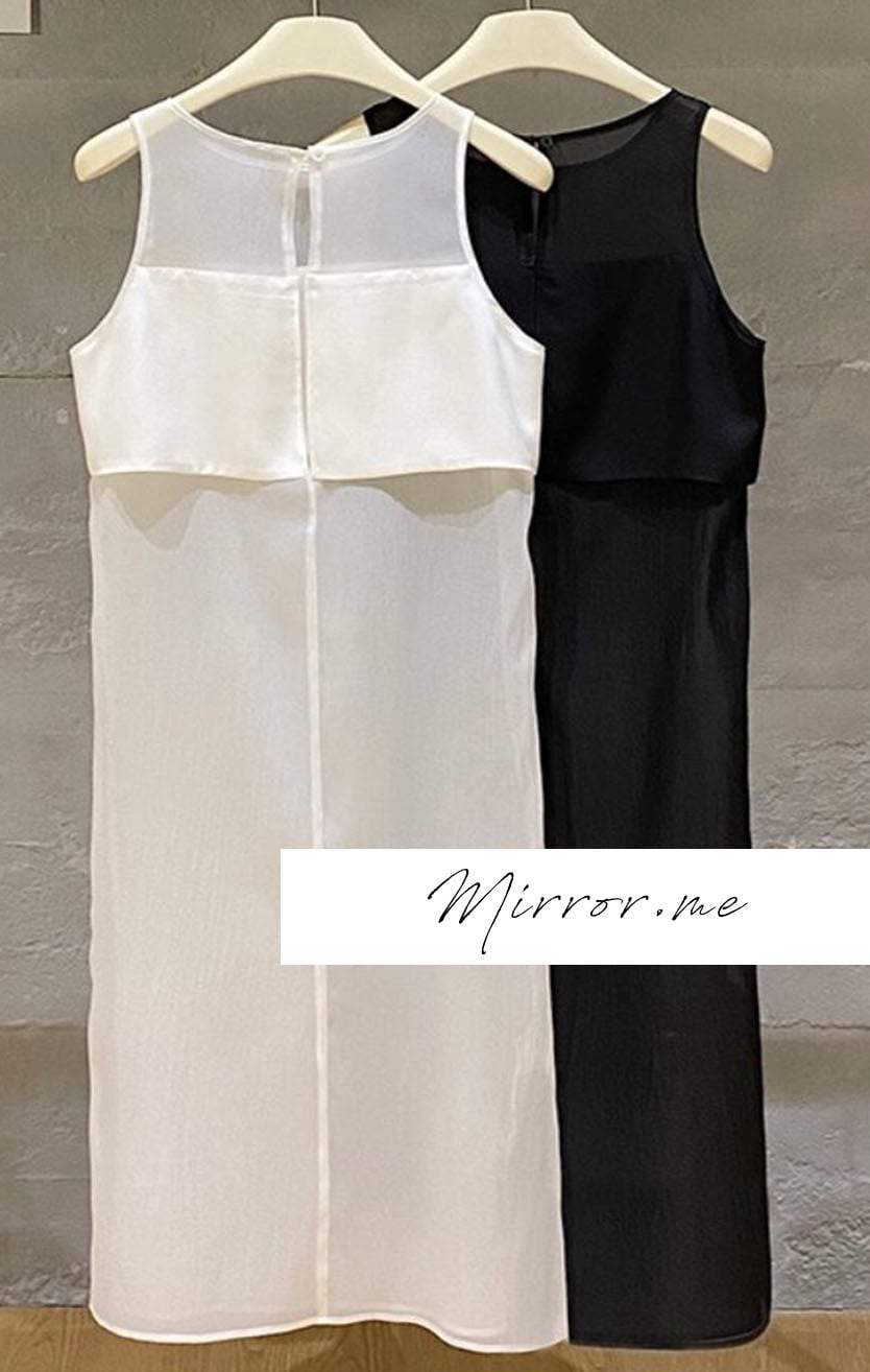 【動画あり】シースルー切り替えロングトップス　２色展開 - select store mirror me【動画あり】シースルー切り替えロングトップス　２色展開176276025mirror meselect store mirror me176276025ホワイト