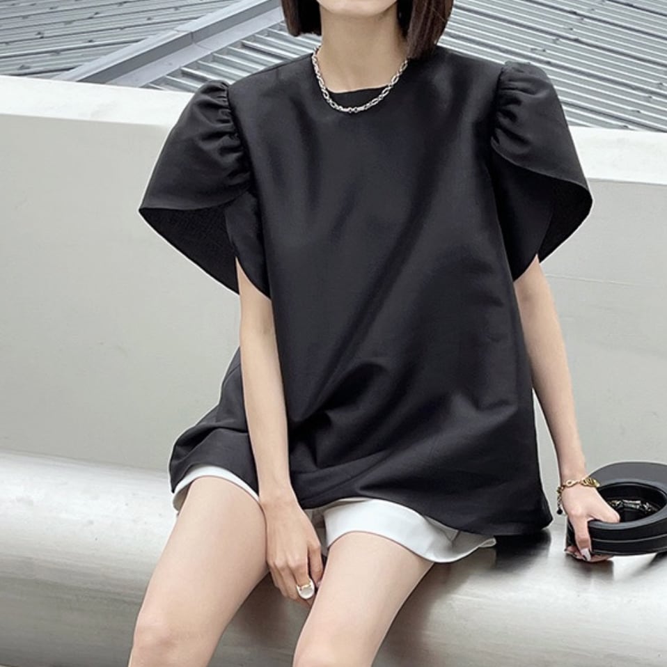 パフスリーブ光沢トップス　２色展開 - select store mirror meパフスリーブ光沢トップス　２色展開176284043mirror meselect store mirror me176284043ホワイト