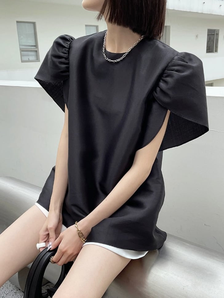 パフスリーブ光沢トップス　２色展開 - select store mirror meパフスリーブ光沢トップス　２色展開176284043mirror meselect store mirror me176284043ホワイト