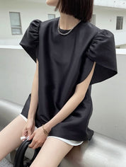 パフスリーブ光沢トップス　２色展開 - select store mirror meパフスリーブ光沢トップス　２色展開176284043mirror meselect store mirror me176284043ホワイト