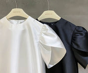 パフスリーブ光沢トップス　２色展開 - select store mirror meパフスリーブ光沢トップス　２色展開176284043mirror meselect store mirror me176284043ホワイト