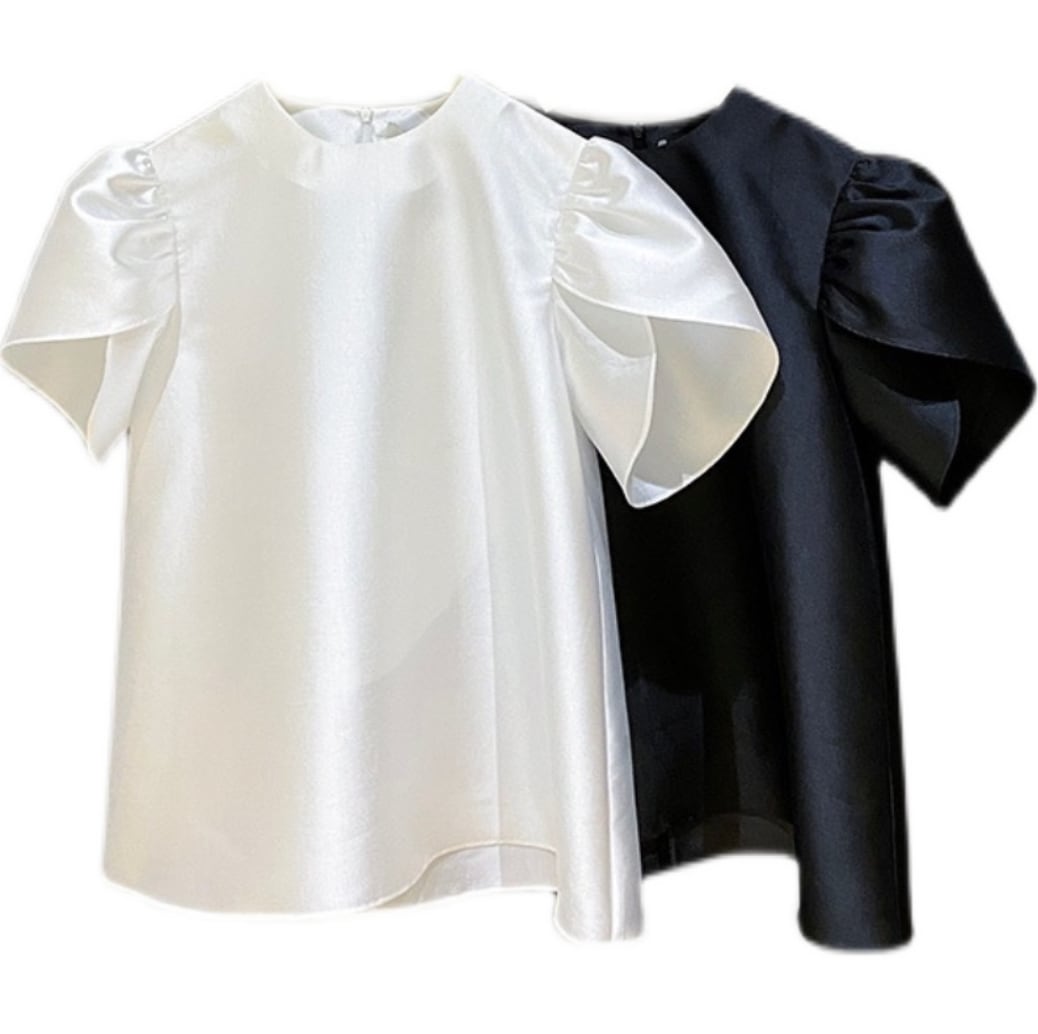 パフスリーブ光沢トップス　２色展開 - select store mirror meパフスリーブ光沢トップス　２色展開176284043mirror meselect store mirror me176284043ホワイト