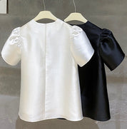 パフスリーブ光沢トップス　２色展開 - select store mirror meパフスリーブ光沢トップス　２色展開176284043mirror meselect store mirror me176284043ホワイト