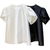 パフスリーブ光沢トップス　２色展開 - select store mirror meパフスリーブ光沢トップス　２色展開176284043mirror meselect store mirror me176284043ホワイト