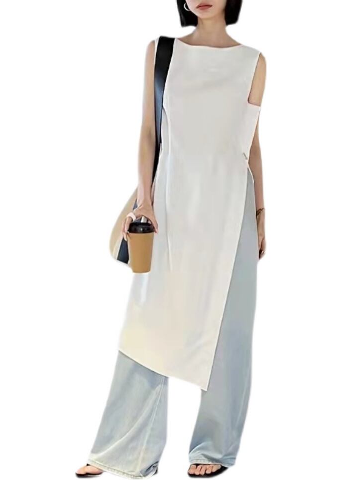 ワンショルダーカットロングトップス　２色展開 - select store mirror meワンショルダーカットロングトップス　２色展開176669138mirror meselect store mirror me176669138ホワイトS