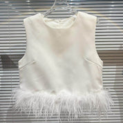＜インスタグラマー様ご愛用＞【動画あり】フェザーノースリーブトップス　 ２色展開 - select store mirror me＜インスタグラマー様ご愛用＞【動画あり】フェザーノースリーブトップス　 ２色展開177960935mirror meselect store mirror me177960935ホワイトS