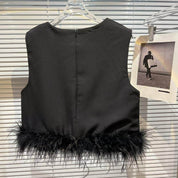 ＜インスタグラマー様ご愛用＞【動画あり】フェザーノースリーブトップス　 ２色展開 - select store mirror me＜インスタグラマー様ご愛用＞【動画あり】フェザーノースリーブトップス　 ２色展開177960935mirror meselect store mirror me177960935ホワイトS