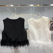 ＜インスタグラマー様ご愛用＞【動画あり】フェザーノースリーブトップス　 ２色展開 - select store mirror me＜インスタグラマー様ご愛用＞【動画あり】フェザーノースリーブトップス　 ２色展開177960935mirror meselect store mirror me177960935ホワイトS