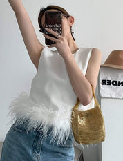 ＜インスタグラマー様ご愛用＞【動画あり】フェザーノースリーブトップス　 ２色展開 - select store mirror me＜インスタグラマー様ご愛用＞【動画あり】フェザーノースリーブトップス　 ２色展開177960935mirror meselect store mirror me177960935ホワイトS