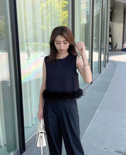 ＜インスタグラマー様ご愛用＞【動画あり】フェザーノースリーブトップス　 ２色展開 - select store mirror me＜インスタグラマー様ご愛用＞【動画あり】フェザーノースリーブトップス　 ２色展開177960935mirror meselect store mirror me177960935ホワイトS