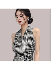＜インスタグラマー様ご愛用＞　ギンガムチェックドレープネックロンパース　２色展開 - select store mirror me＜インスタグラマー様ご愛用＞　ギンガムチェックドレープネックロンパース　２色展開179529232mirror meselect store mirror me179529232S